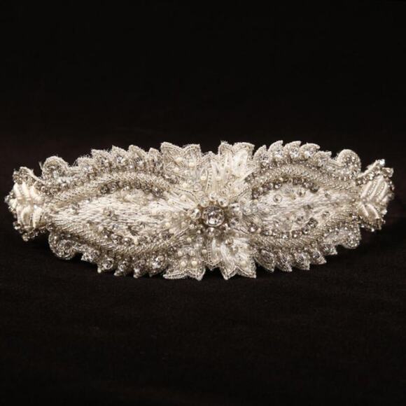 Richard Designs TR2019A Bridal Beaded Crystals Headpiece Formal Headband
